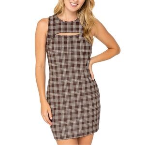 Originality. Plaid Mini Shift Dress - Size Large
